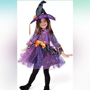 Purple and Orange Witch Costume for Kids